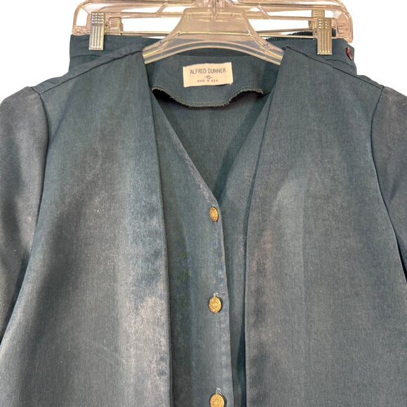 Alfred Dunner 3-Piece Suit Set With Elastic Waist Pants, Skirt  & Button-Up Top - Picture 5 of 9